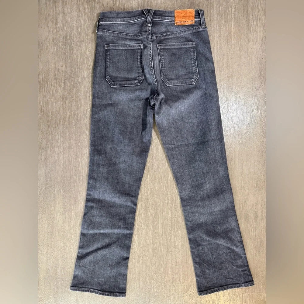 J. Crew Point Sur Denim Jeans Black Button Fly Bootcut Square Pockets 26